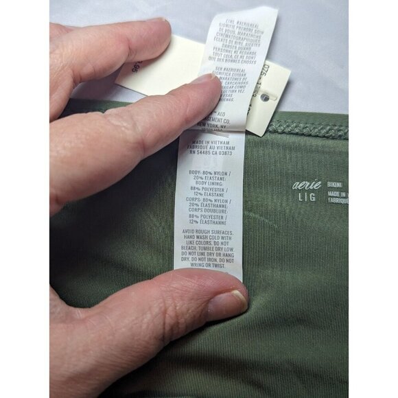 Aerie Olive Full Coverage Bikini Bottom Size Large NWT - Picture 4 of 10